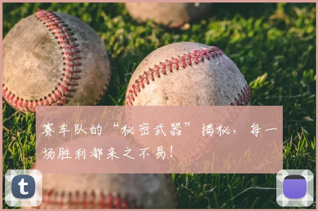 赛车队的“秘密武器”揭秘，每一场胜利都来之不易！